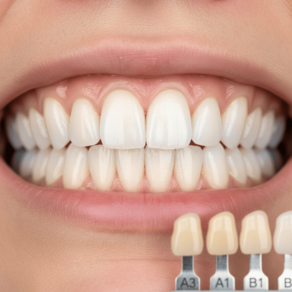 Cosmetic dentistry smile makeover before-and-after comparison