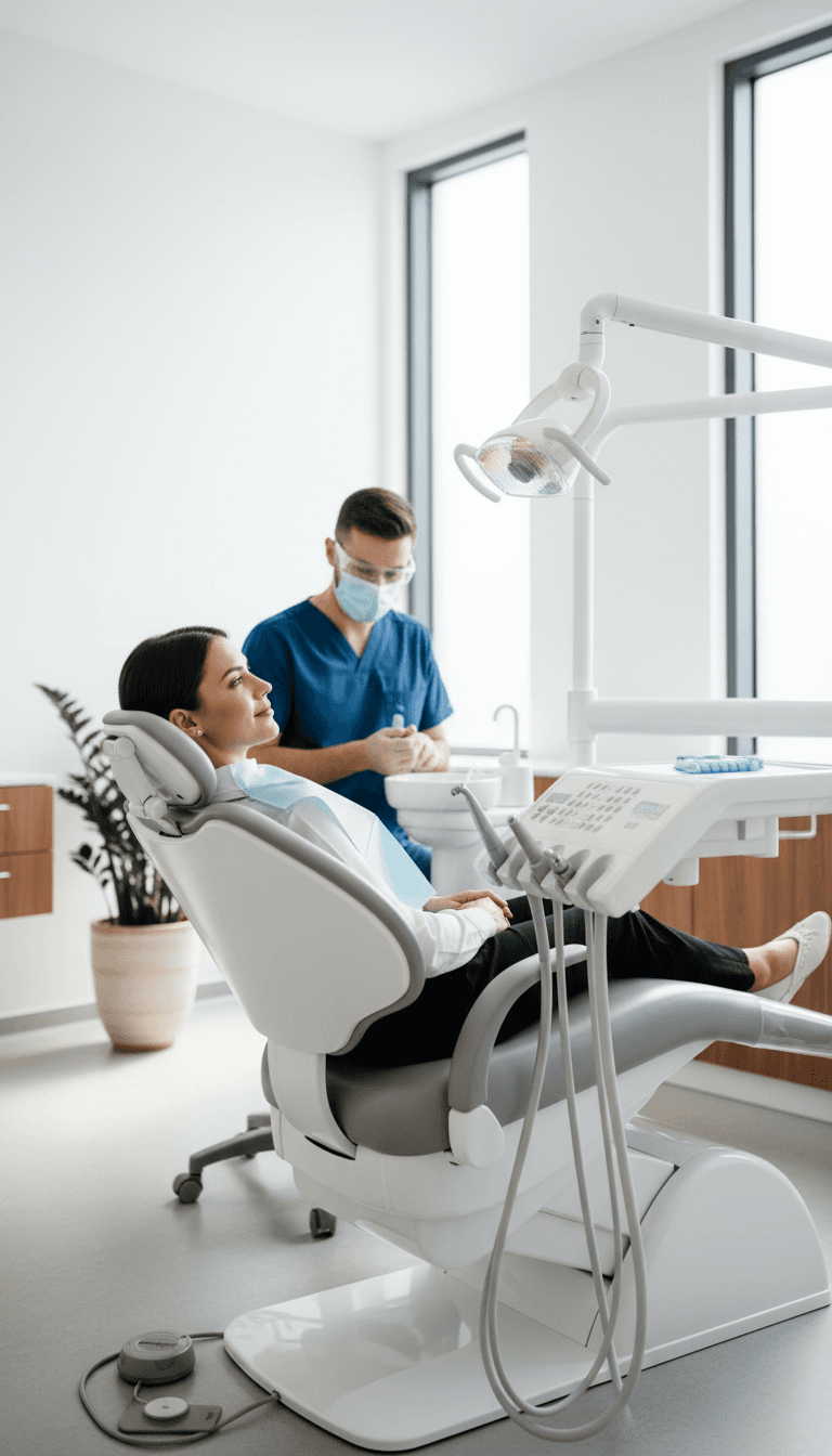 Patient receiving dental checkup at Orocraft Dental Clinic
