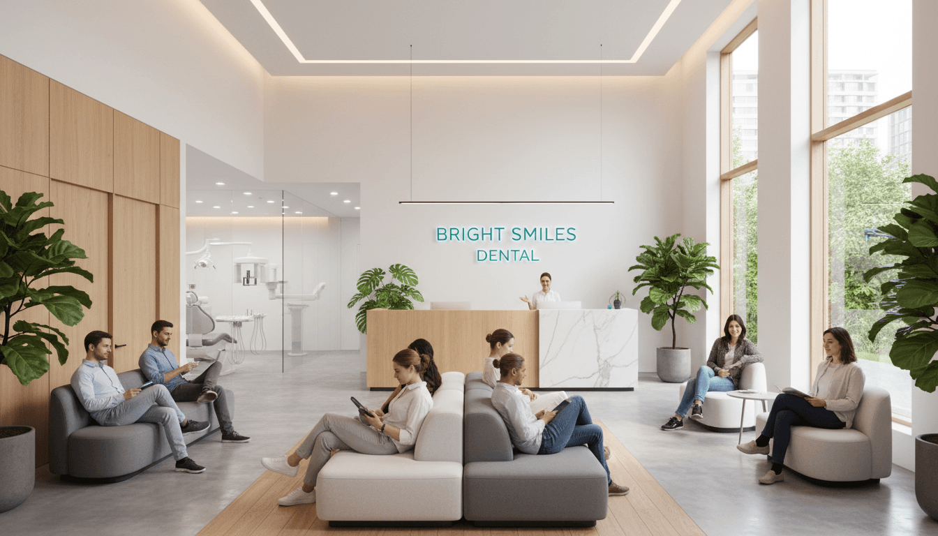 Modern dental clinic interior with contemporary design